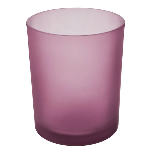 210ml - Mónaco Vaso de vidrio para velas - Morado Satinado - Candle Craft