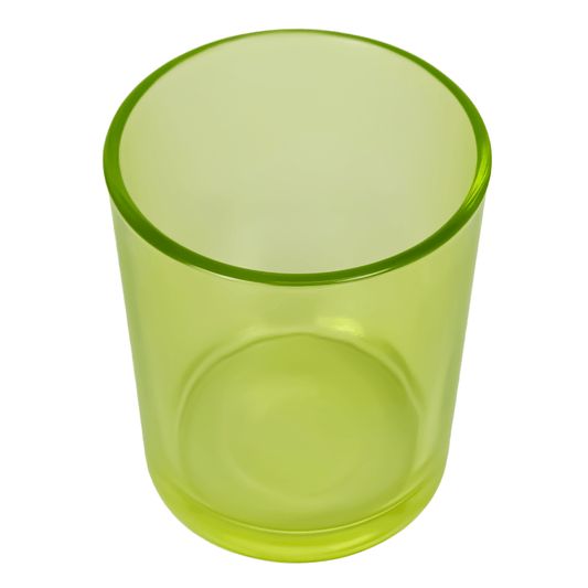 210ml - Mónaco Vaso de vidrio para velas - Verde Claro y Amarillo Transparente - Candle Craft