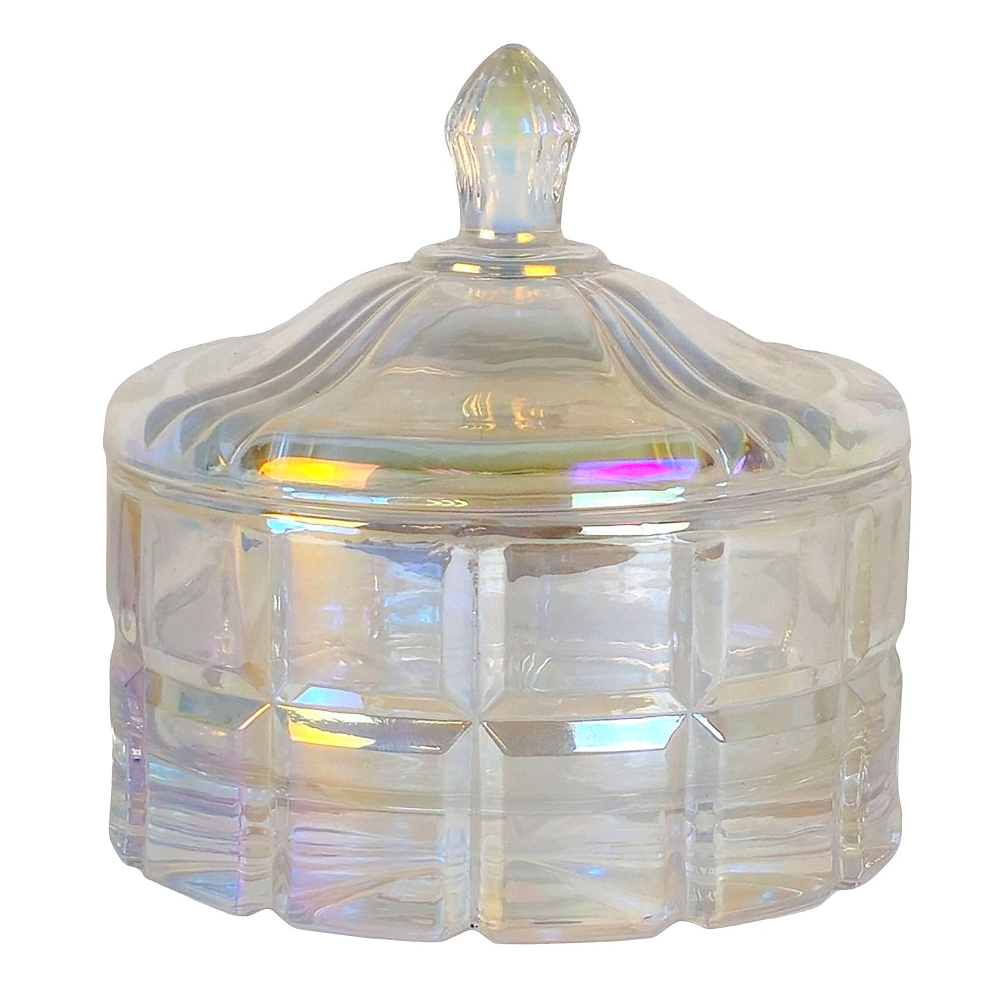 220ml - Cannes Vaso de lujo de vidrio para velas - Tornasol Brillante