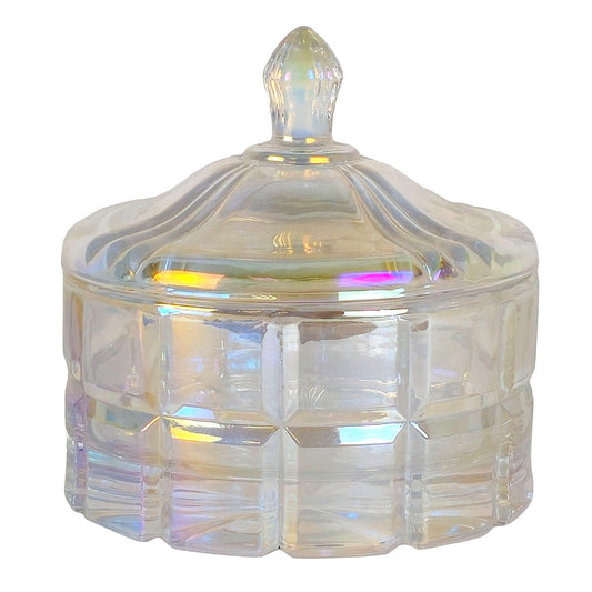 220ml - Cannes Vaso de lujo de vidrio para velas - Tornasol Brillante