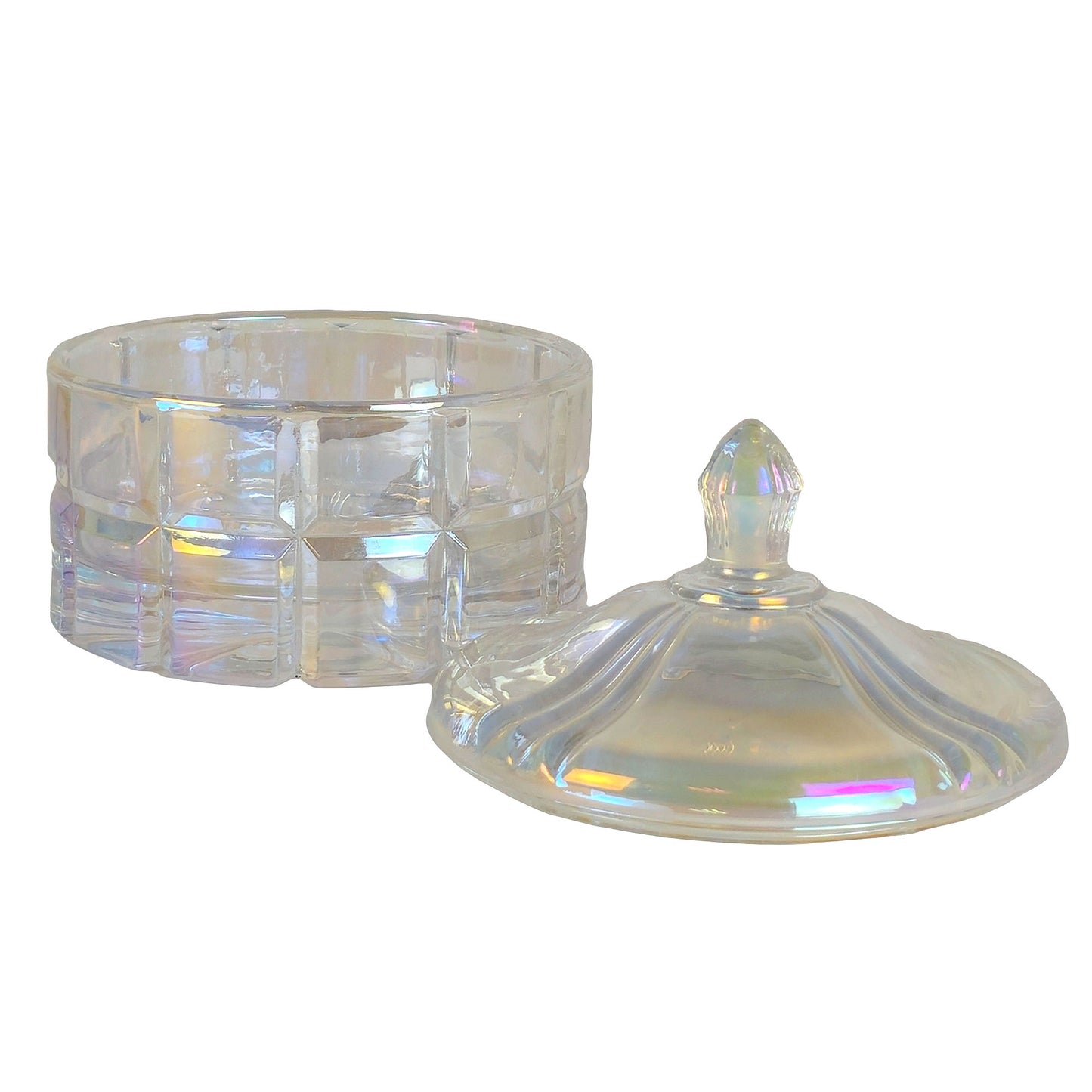 220ml - Cannes Vaso de lujo de vidrio para velas - Tornasol Brillante
