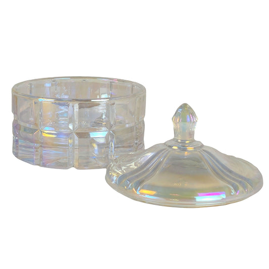 220ml - Cannes Vaso de lujo de vidrio para velas - Tornasol Brillante