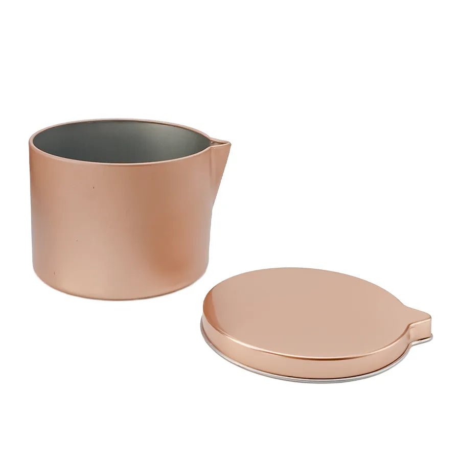 240ml - Tokio Lata de Aluminio Metal Recto para Velas de Masaje - Oro Rosado - Candle Craft