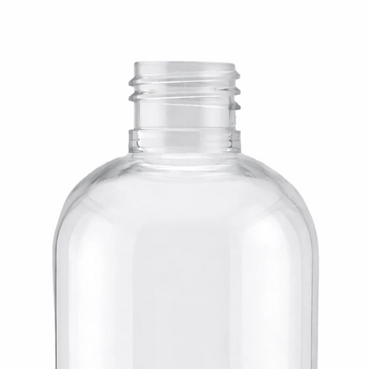 250ml Botella de Plástico Redondo PET - Rosca R-24 - Transparente - Candle Craft