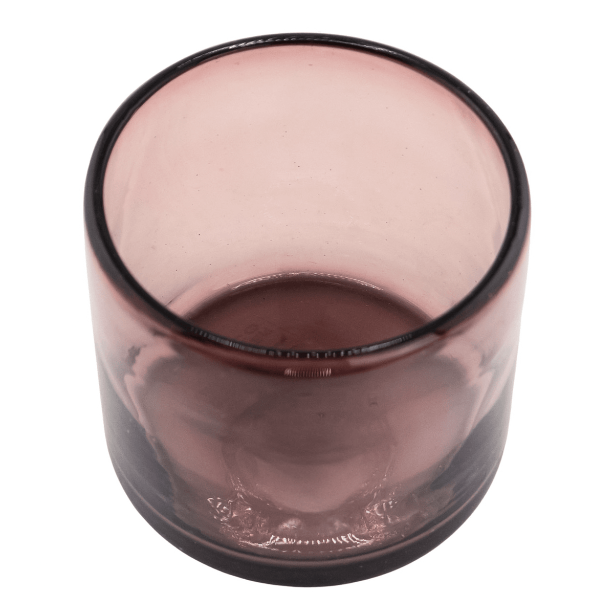 260ml - Florencia Vaso de vidrio soplado artesanal - Morado / Rosa Ahumado - Hecho a mano - Candle Craft
