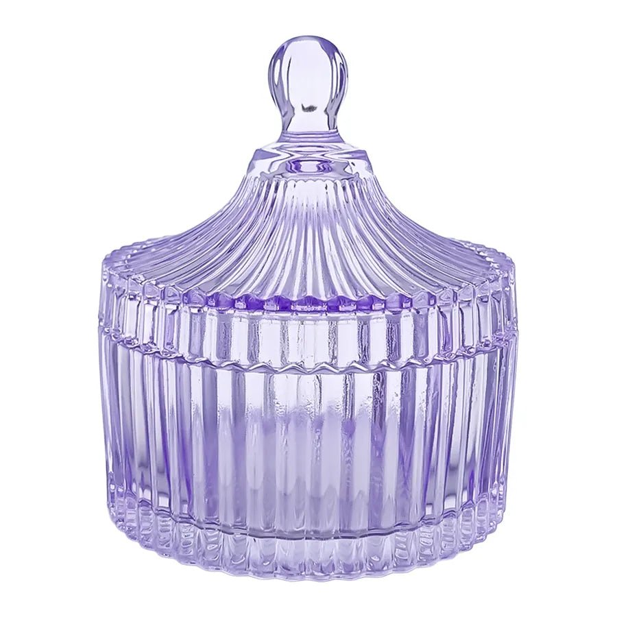 260ml - Versalles Vaso de Lujo de Vidrio para Velas - Frasco Morado Claro Transparente Brillante - Candle Craft