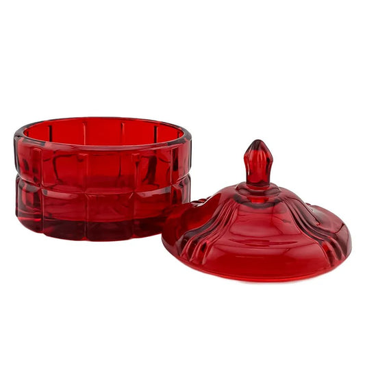 270ml - Cannes Vaso de lujo de vidrio para velas - Frasco de Vidrio Rojo Cereza - Candle Craft