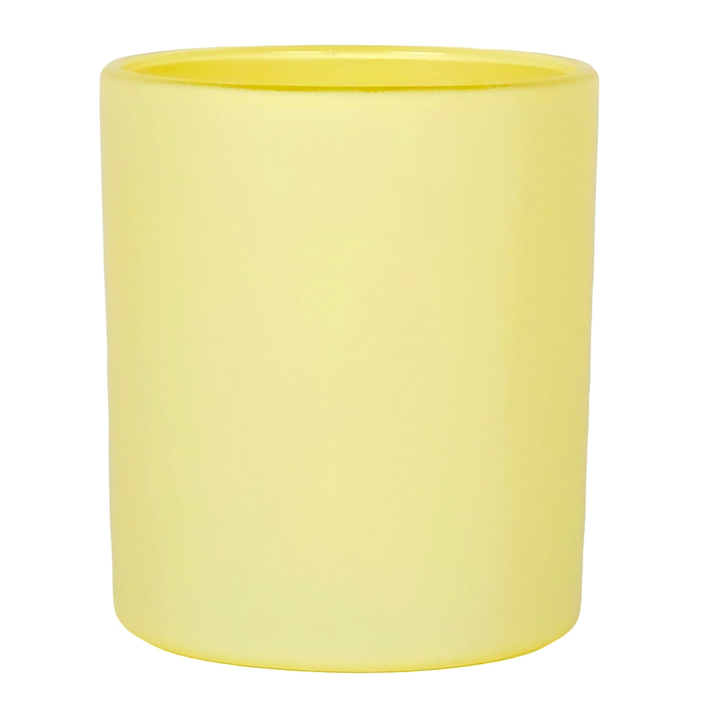 300ml - Mónaco Vaso de vidrio para velas - Amarillo Pastel Mate