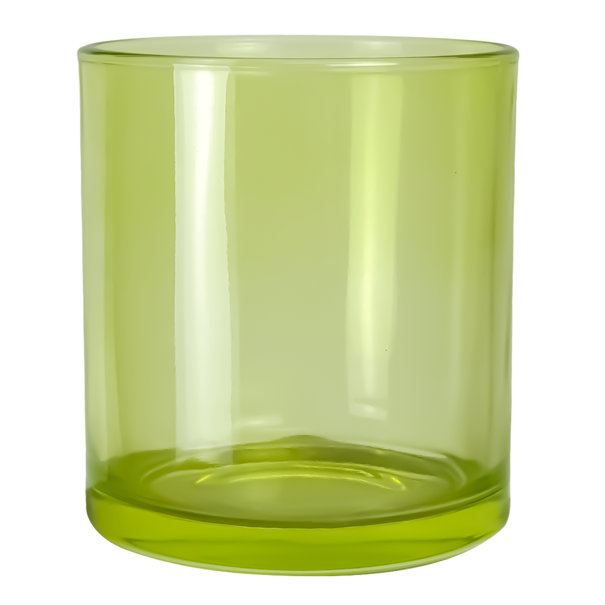 300ml - Mónaco Vaso de Vidrio para Velas - Verde Amarillo Transparente