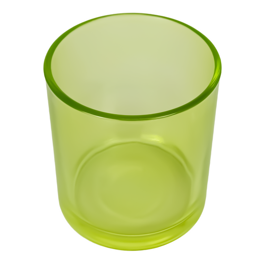 300ml - Mónaco Vaso de Vidrio para Velas - Verde Amarillo Transparente
