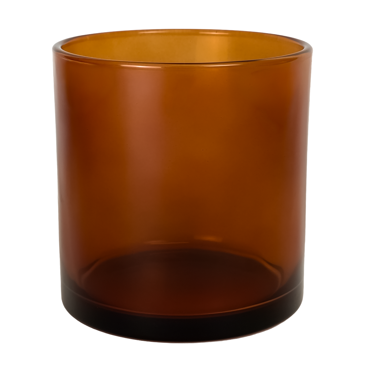 300ml - Mónaco Vaso de vidrio para velas - Ámbar Oscuro - Transparente