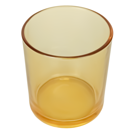 300ml - Mónaco Vaso de vidrio para velas - Champagne / Caramelo - Transparente