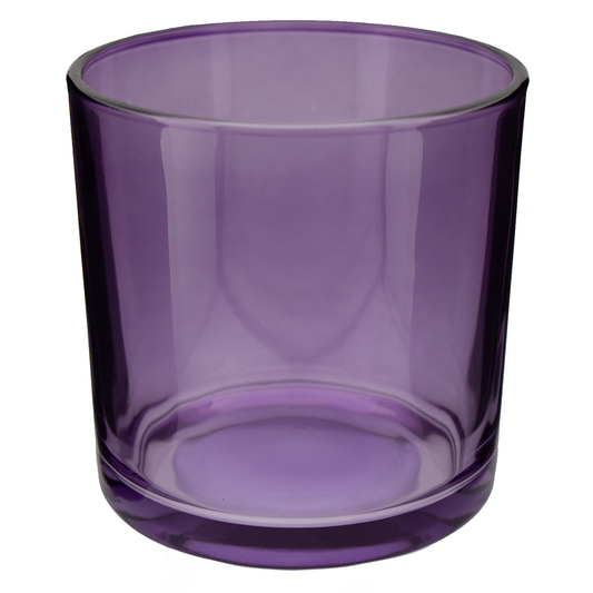 300ml - Mónaco Vaso de vidrio para velas - Morado Transparente