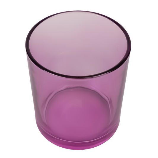 300ml - Mónaco Vaso de vidrio para velas - Morado Transparente