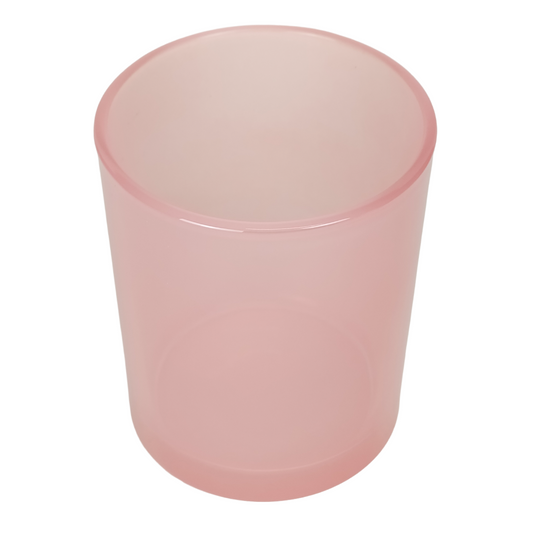 300ml - Mónaco Vaso de vidrio para velas - Rosa Transparente