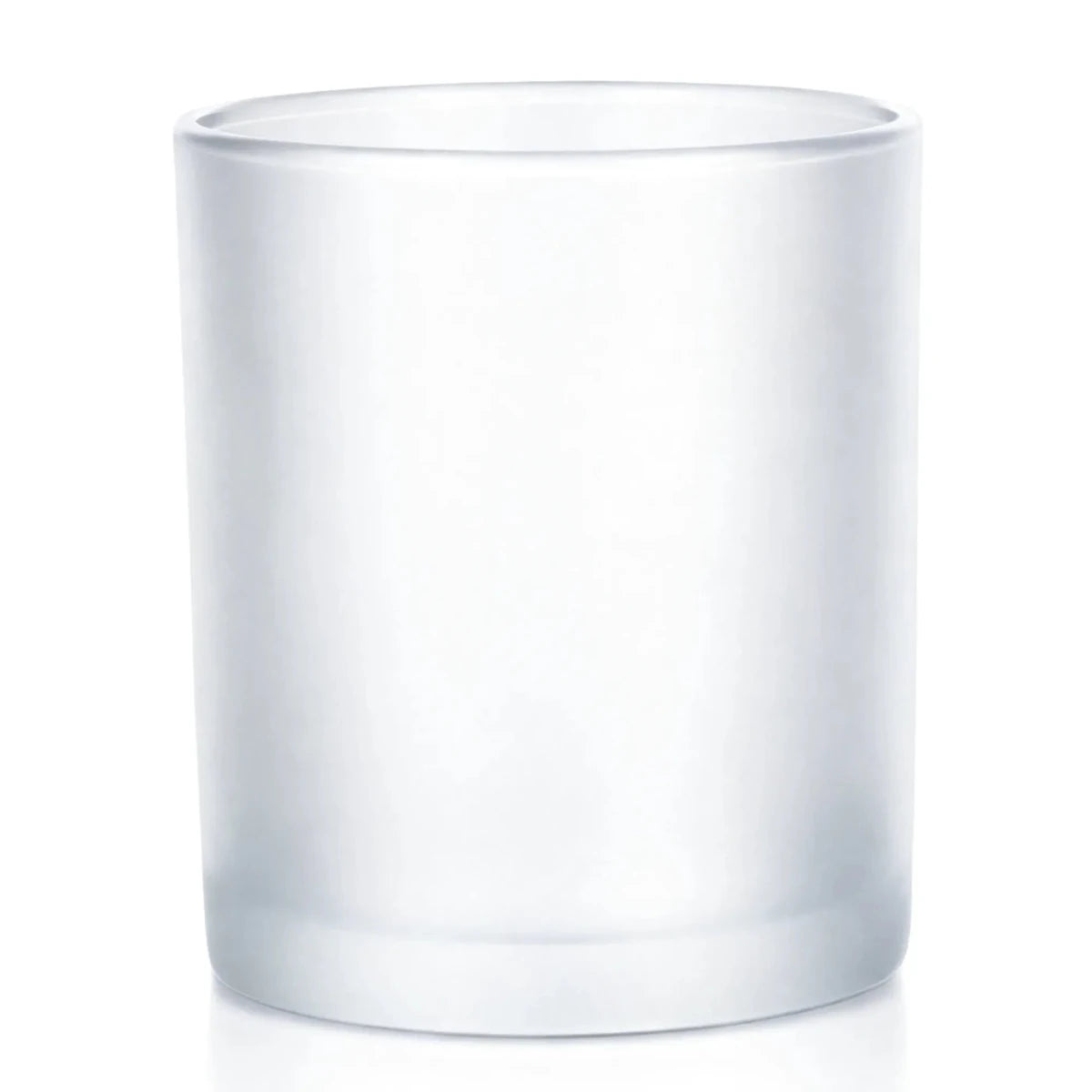300ml - Mónaco Vaso de vidrio para velas - Blanco Satinado - Candle Craft