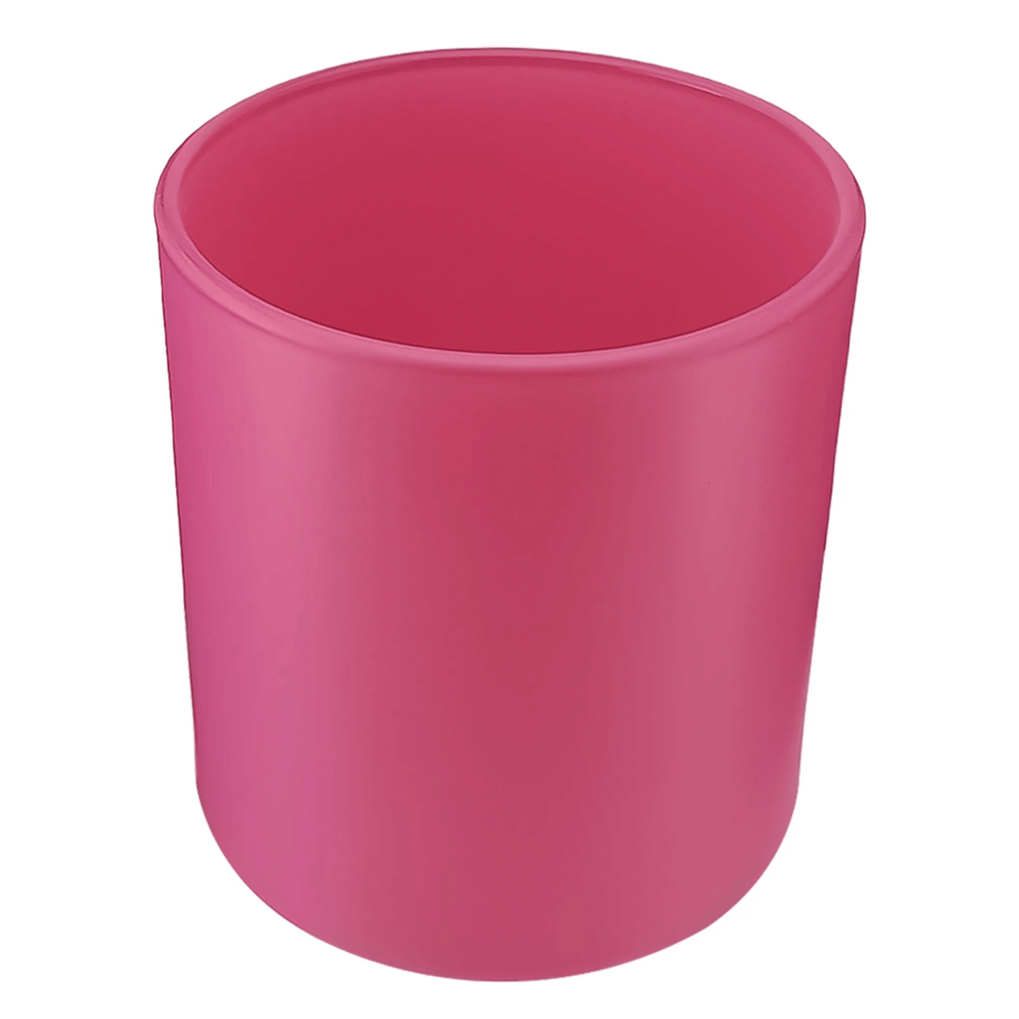 300ml - Mónaco Vaso de vidrio para velas - Frasco Flamingo Rosa Fucsia - Mate - Candle Craft