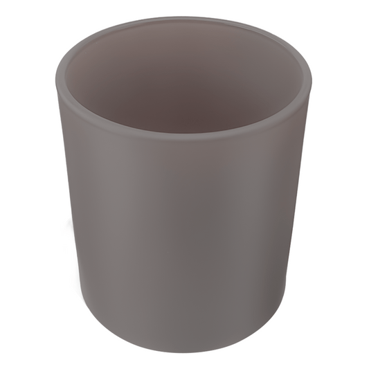 300ml - Mónaco Vaso de vidrio para velas - Frasco Gris Piedra - Mate - Candle Craft