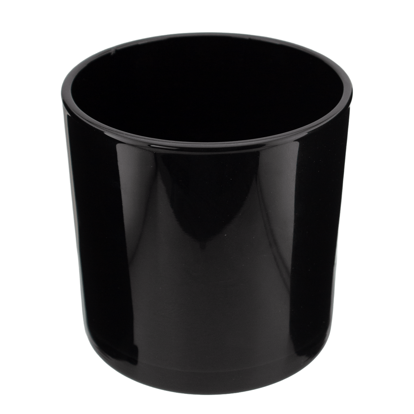 300ml - Mónaco Vaso de vidrio para velas - Negro Brillante - Candle Craft
