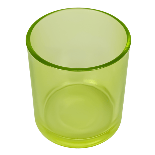 300ml - Mónaco Vaso de Vidrio para Velas - Verde Amarillo Transparente - Candle Craft