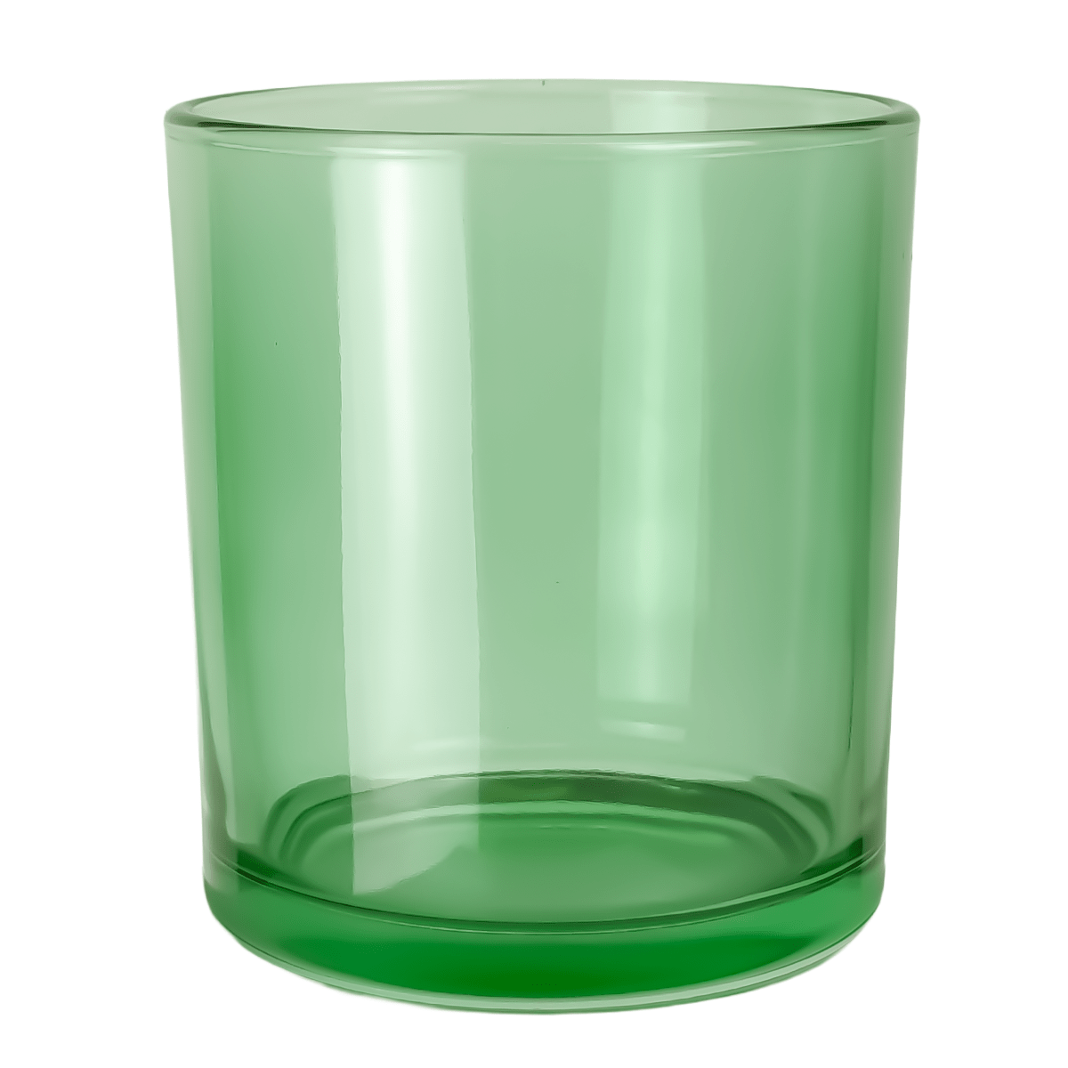 300ml - Mónaco Vaso de vidrio para velas - Verde Transparente - Candle Craft