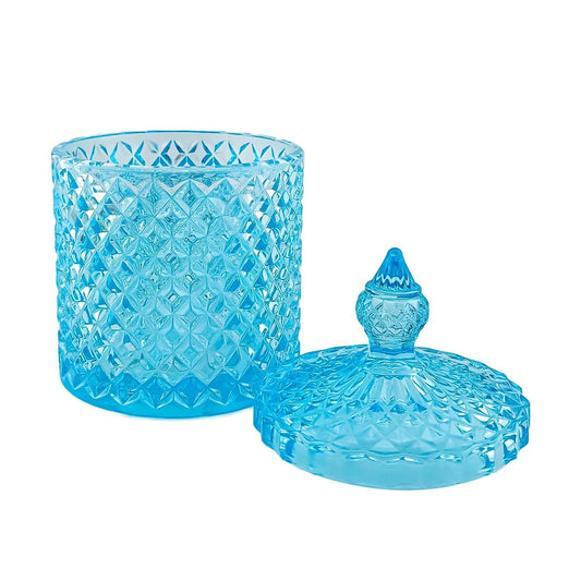 300ml - París Vaso de lujo de vidrio para velas - Azul Turquesa - Candle Craft