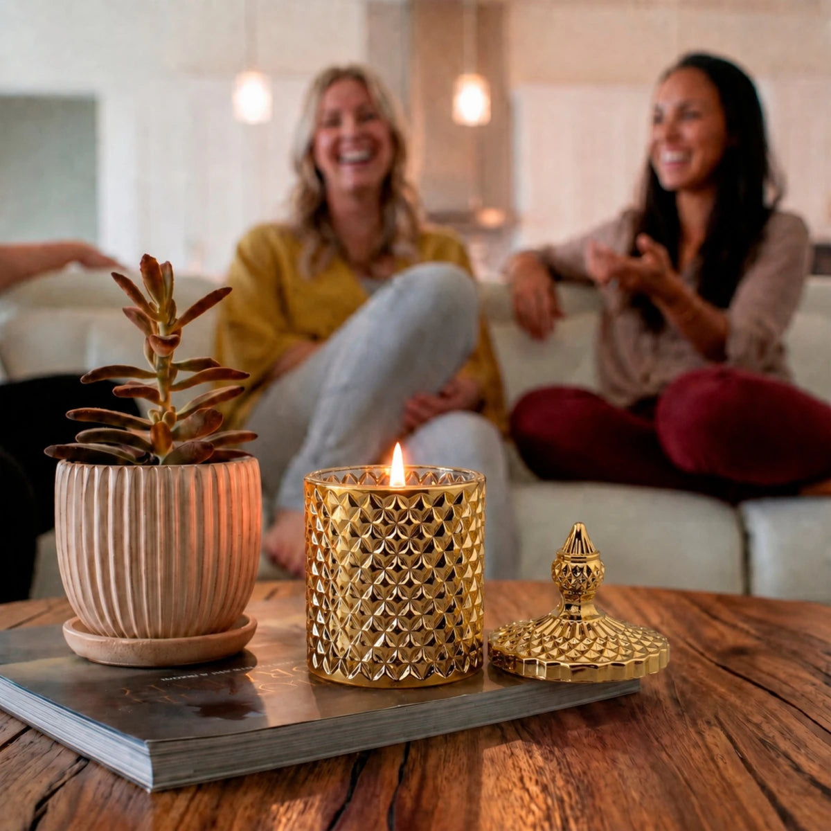 300ml - París Vaso de lujo de vidrio para velas - Frasco Dorado Metálico - Candle Craft