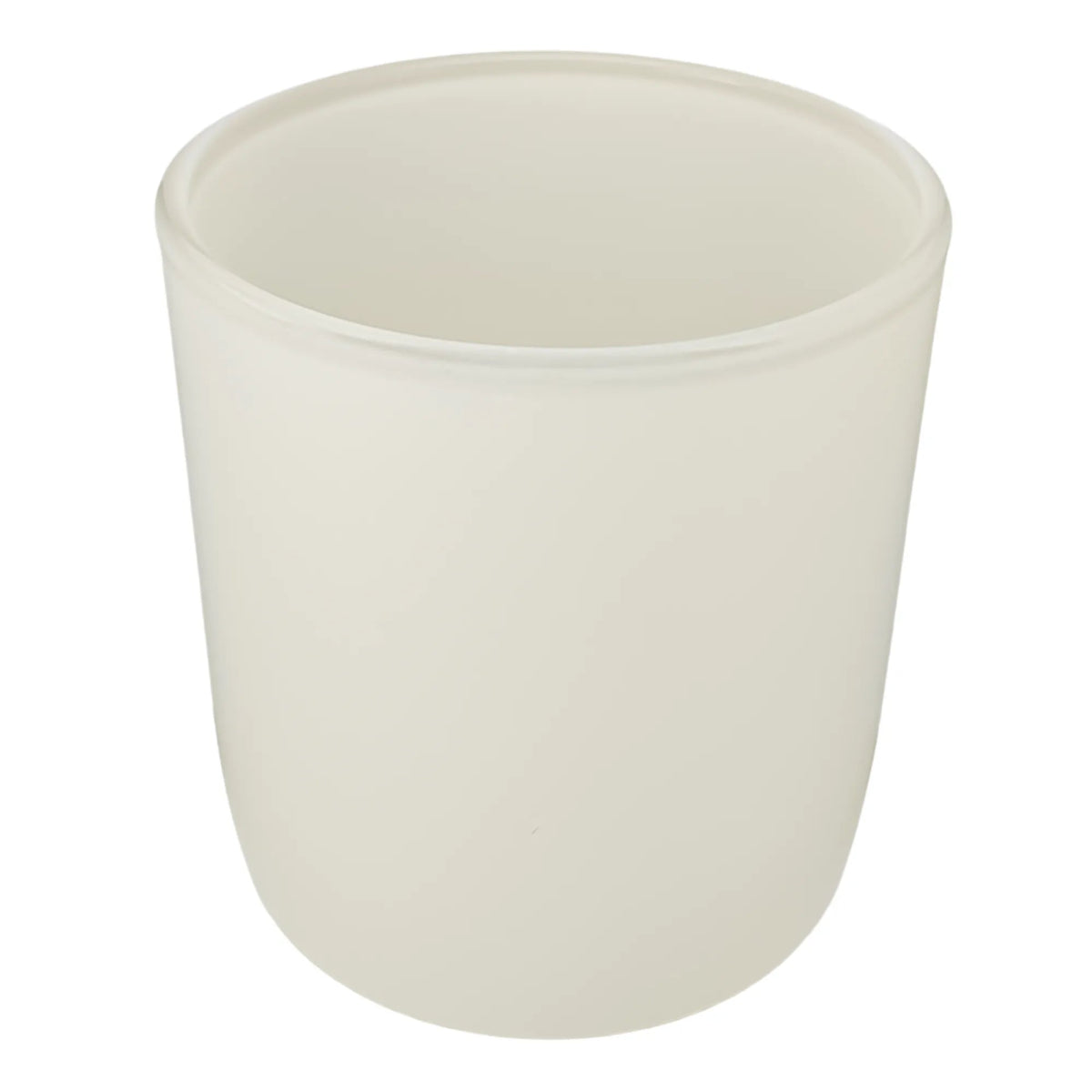 300ml - Valencia Vaso de Vidrio para Velas con Base Redondo - Frasco Beige Crema - Mate - Candle Craft