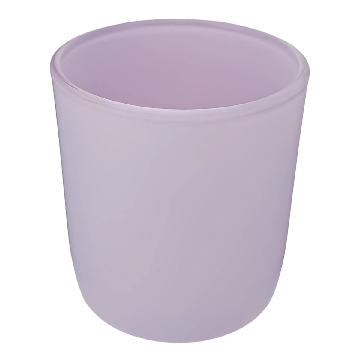 300ml - Valencia Vaso de Vidrio para Velas con Base Redondo - Frasco Lavanda Lila Morado Pastel - Mate - Candle Craft
