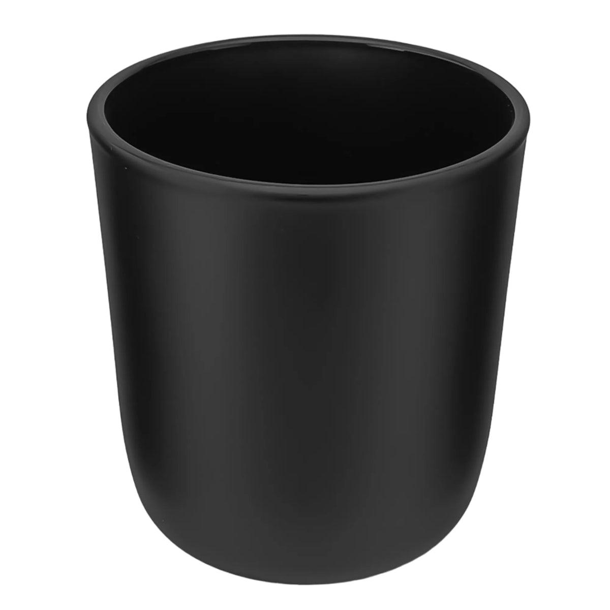 300ml - Valencia Vaso de Vidrio para Velas con Base Redondo - Frasco Negro Mate - Candle Craft