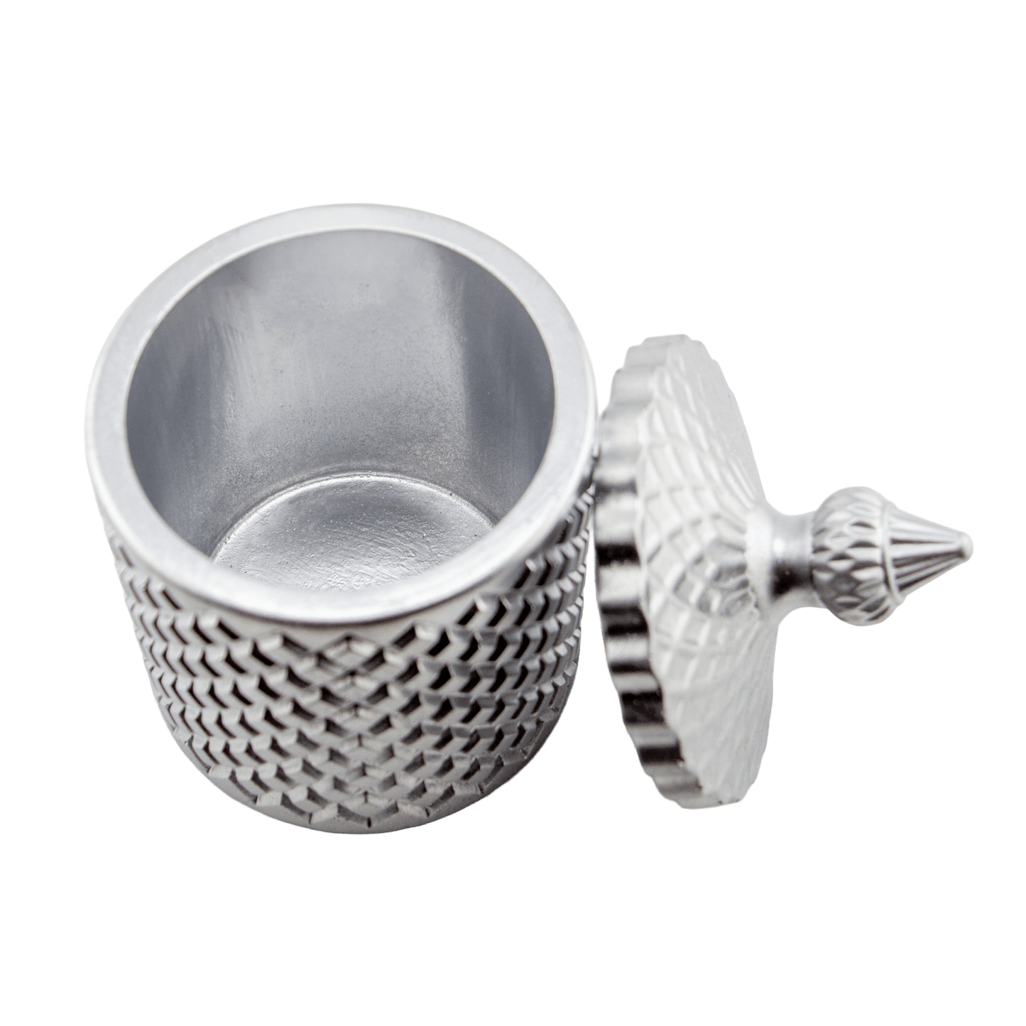 310ml - Carrara Vaso de Concreto para velas con tapa - Plata - Candle Craft