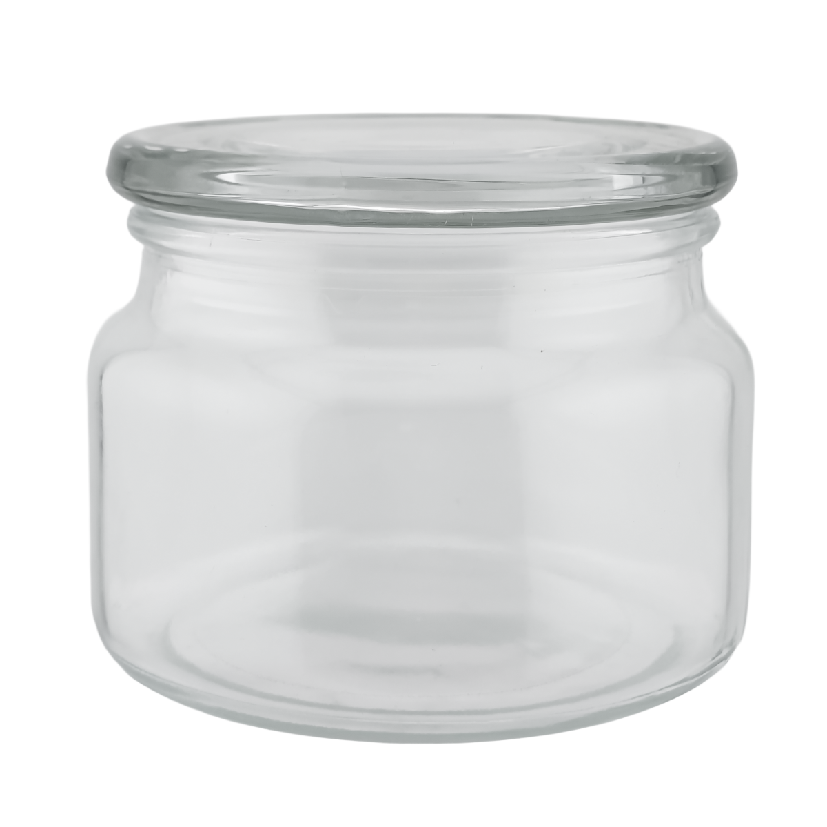 350ml - Portland - Vaso de Vidrio con tapa de vidrio - Transparente