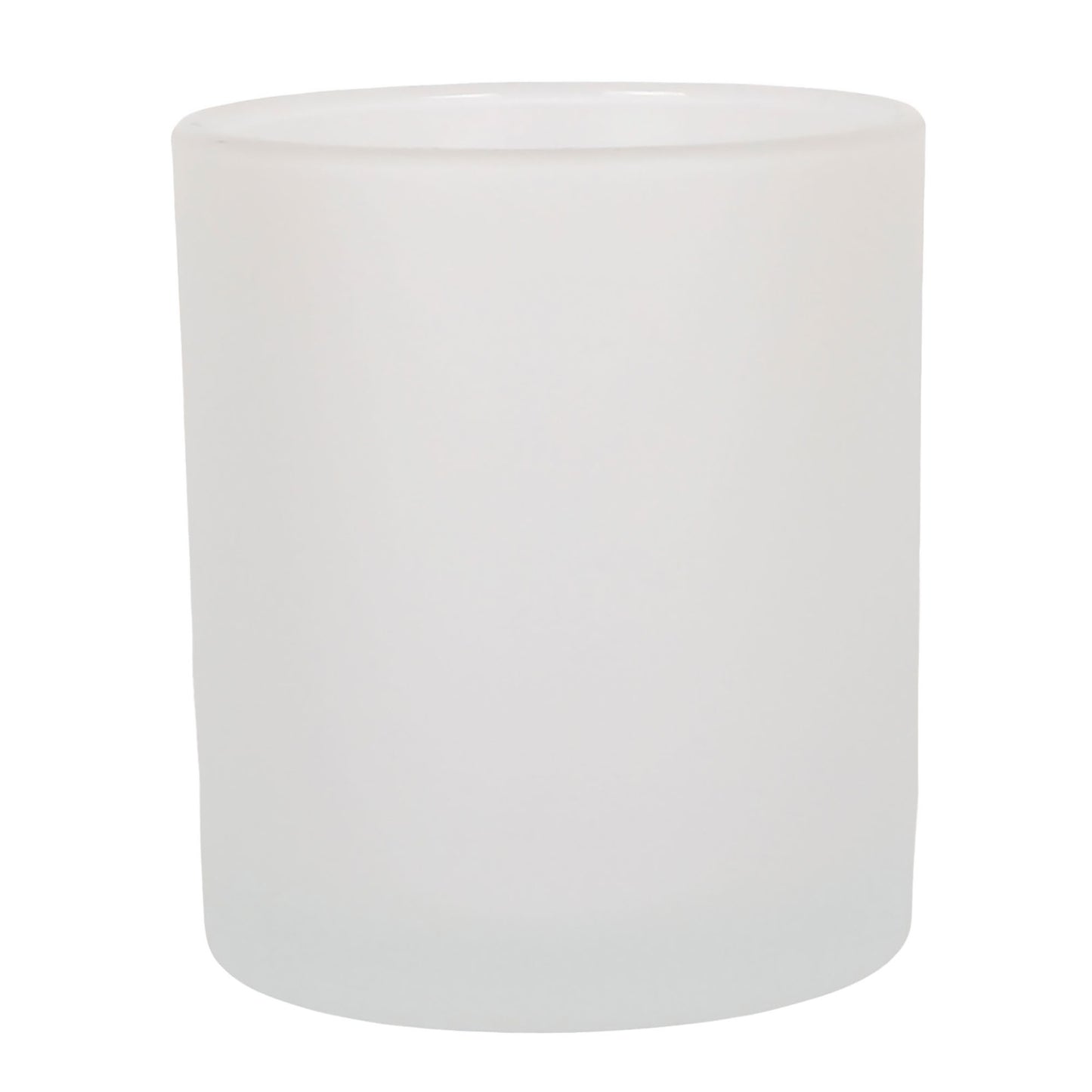 3ooml - Mónaco Vaso de vidrio para velas - Blanco Satinado
