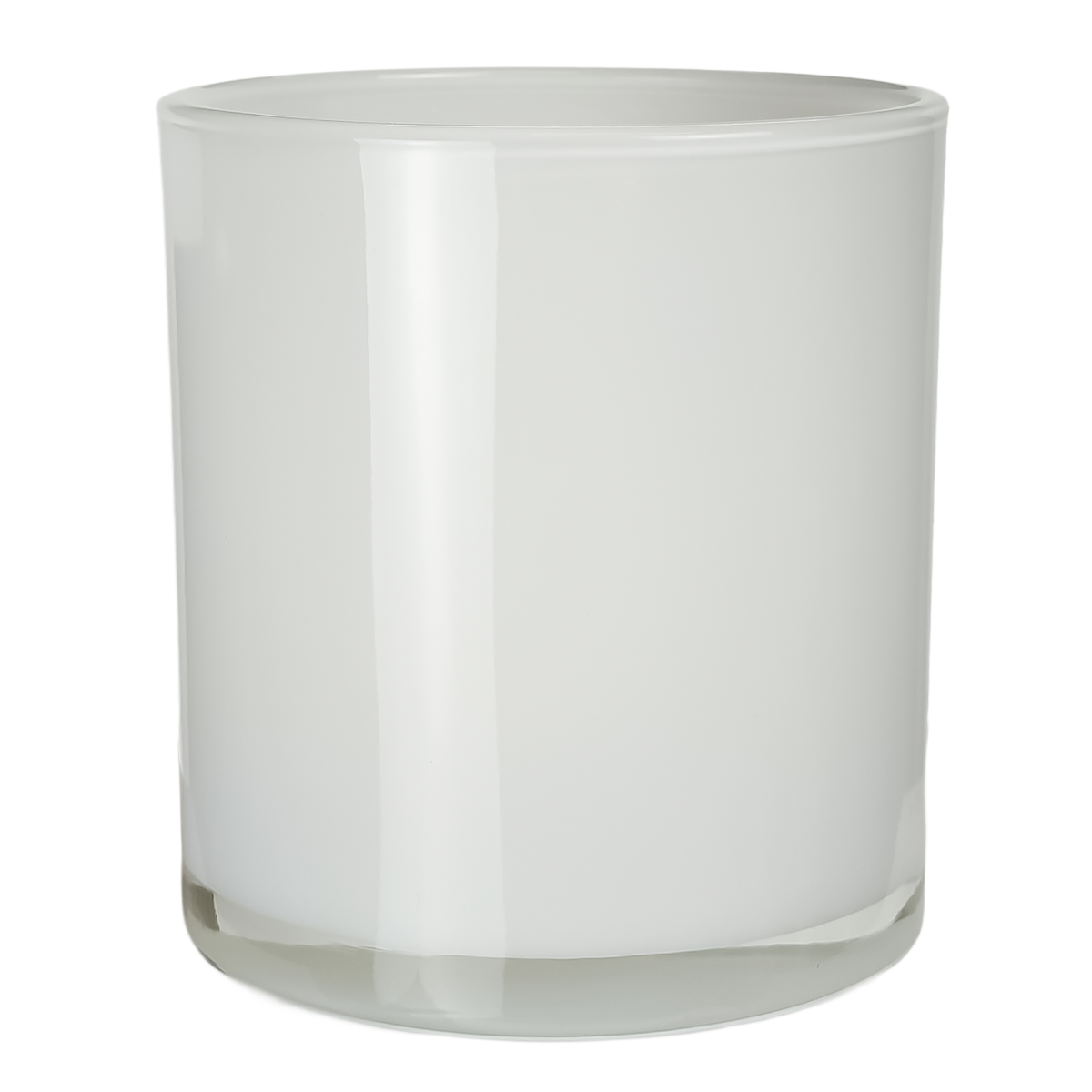 450ml - Mónaco Vaso de vidrio para velas - Blanco Brillante