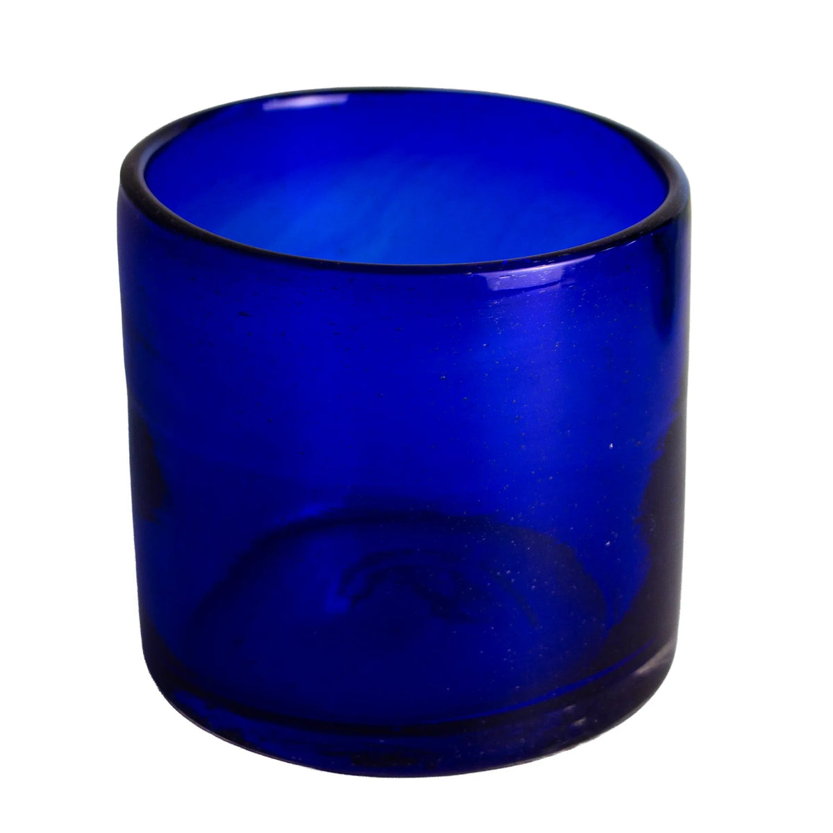 500ml - Florencia Vaso de vidrio soplado artesanal - Azul - Hecho a mano - Candle Craft