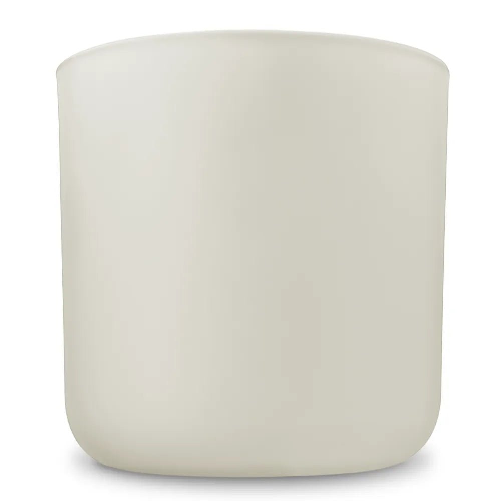 520ml - Valencia Vaso de Vidrio para Velas con Base Redondo - Frasco Beige Crema - Mate - Candle Craft