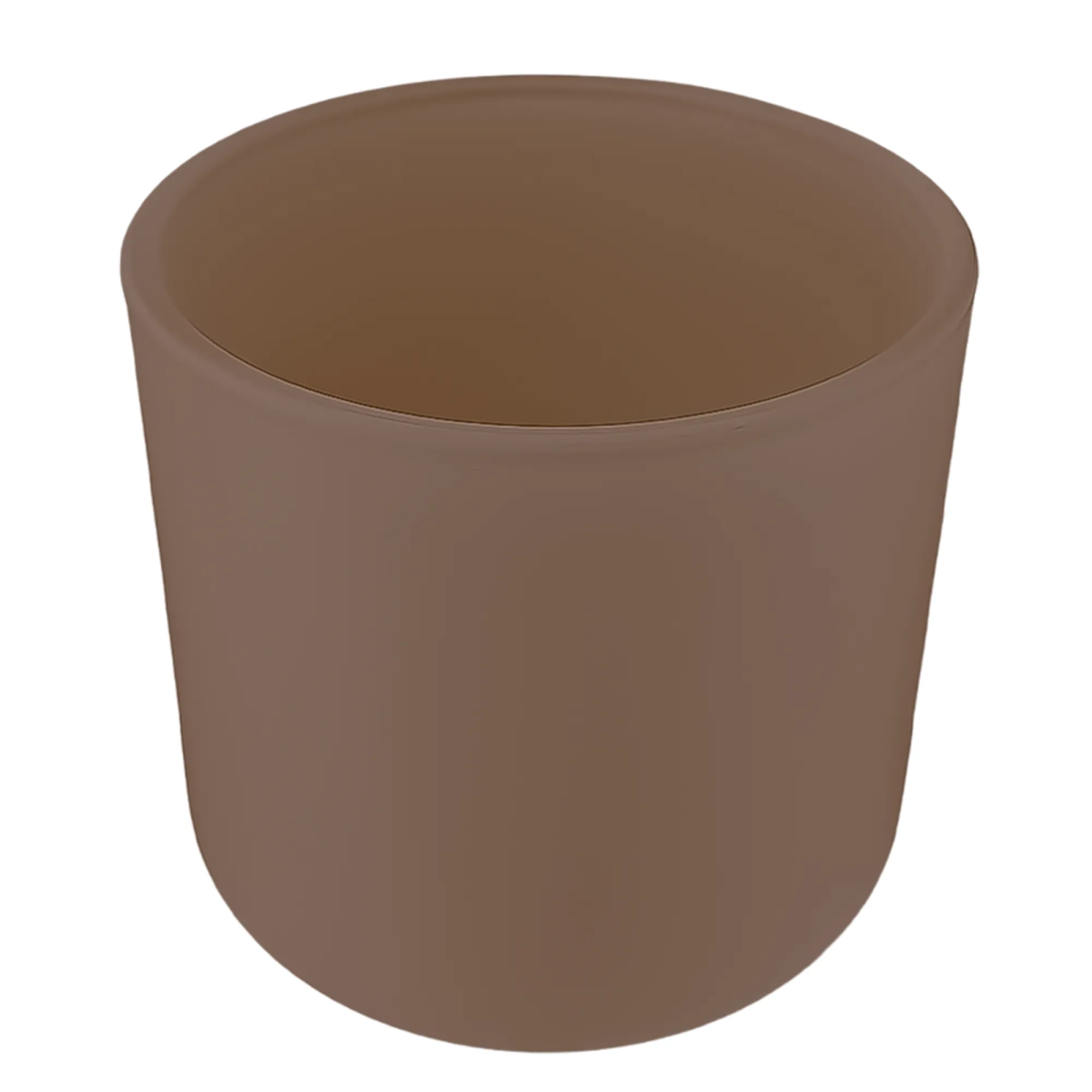 520ml - Valencia Vaso de Vidrio para Velas con Base Redondo - Frasco Mocha Mousse - Color del año - Café Mate - Candle Craft