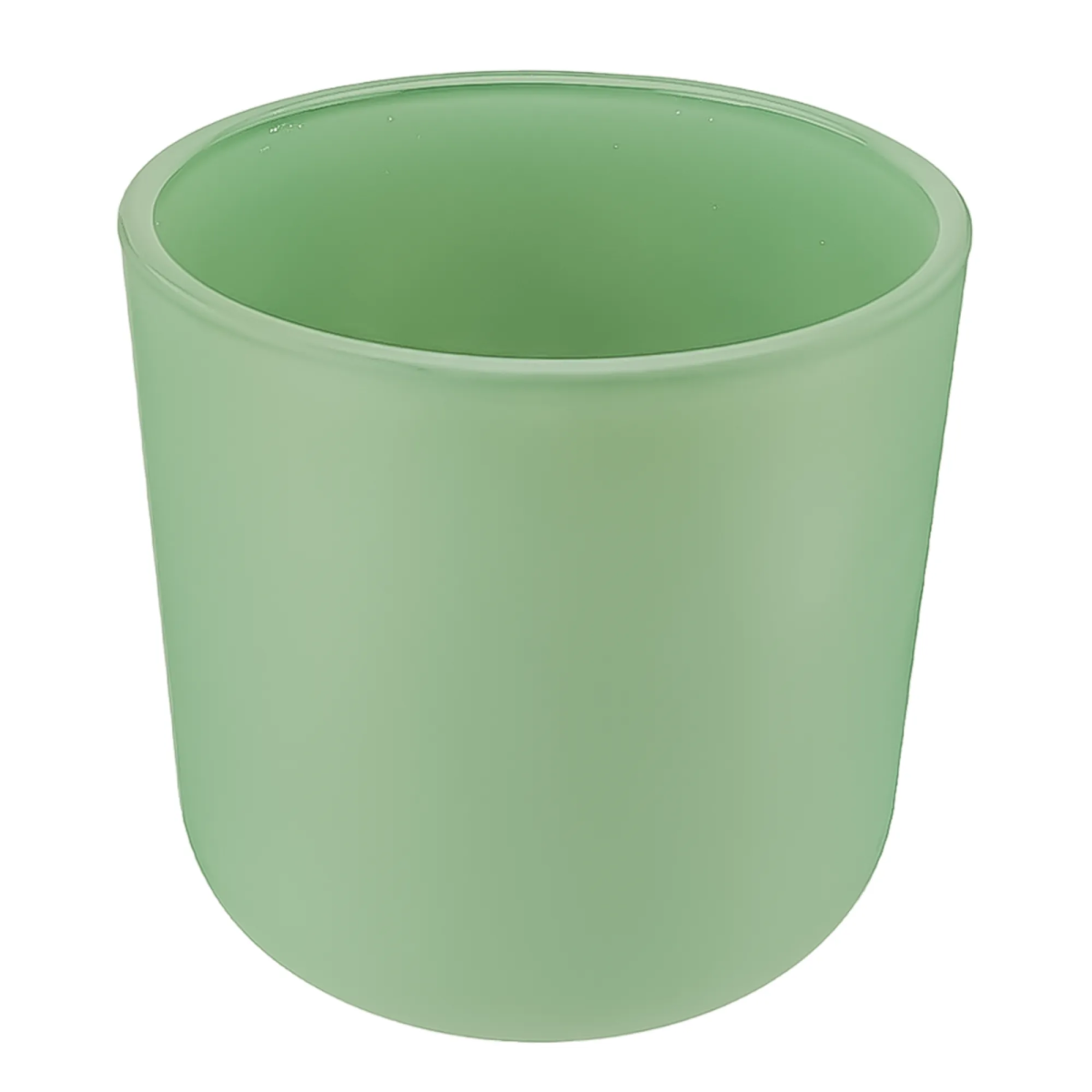 520ml - Valencia Vaso de Vidrio para Velas con Base Redondo - Frasco Verde Menta Verde Pastel - Mate - Candle Craft