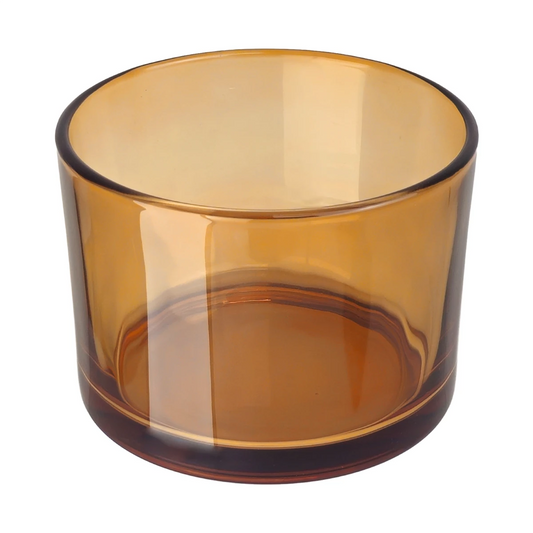 540ml - Mónaco Vaso de vidrio para velas - Frasco Cristal Ámbar Transparente - Candle Craft