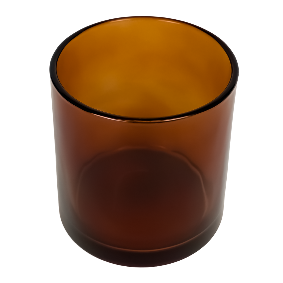 560ml - Mónaco Vaso de vidrio para velas - Ámbar Oscuro Transparente