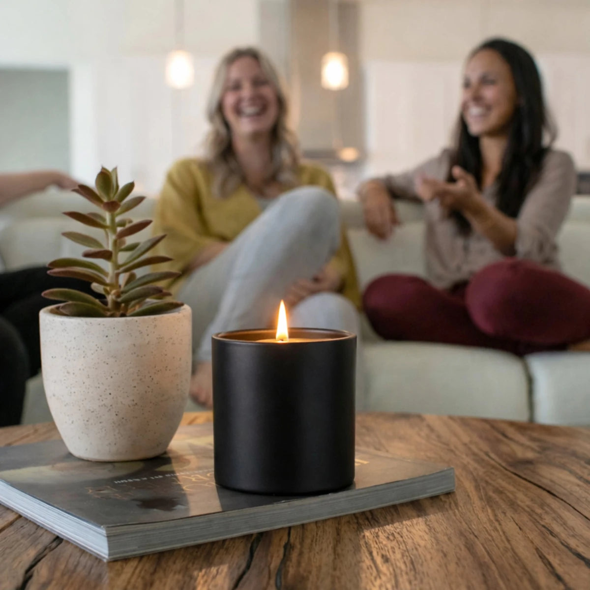 560ml - Mónaco Vaso de vidrio para velas - Frasco Negro Mate - Candle Craft