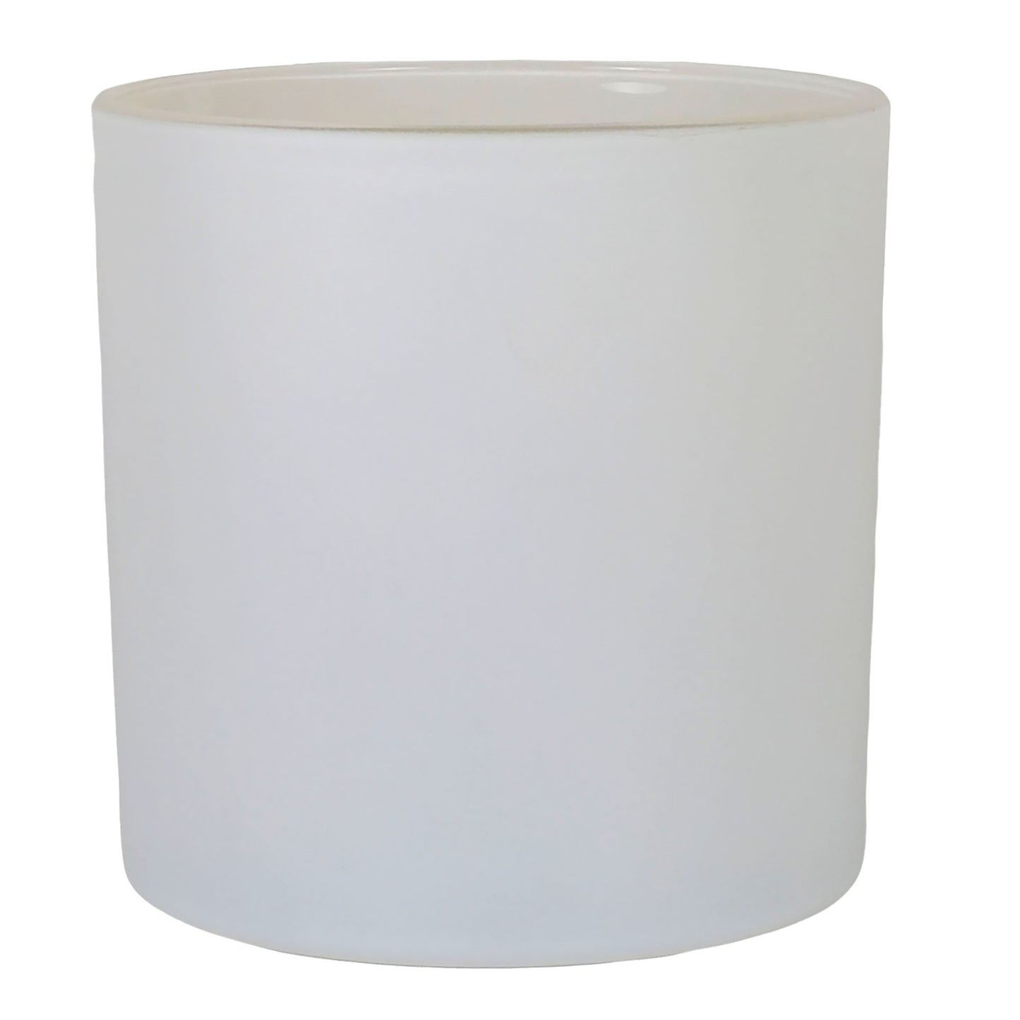 560ml - Mónaco Vaso de vidrio para velas - Blanco Mate