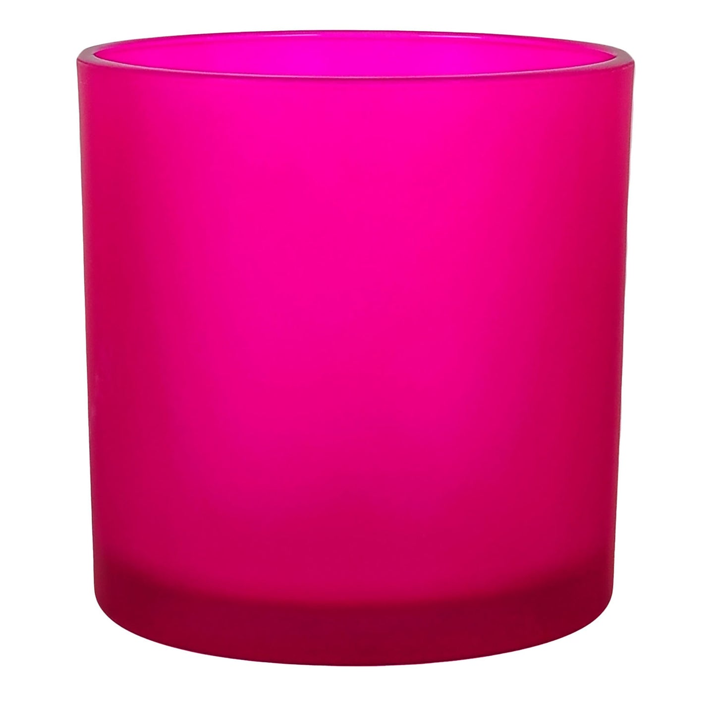 560ml - Mónaco Vaso de vidrio para velas - Fucsia Satinado