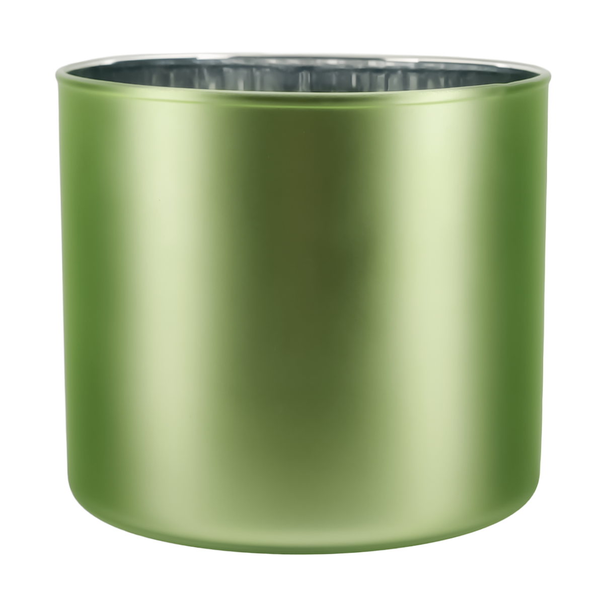 620ml - Mónaco Vaso de vidrio para velas - Inspirado en Bath Body Works® / White Barn® - Verde Mate /  Metalico