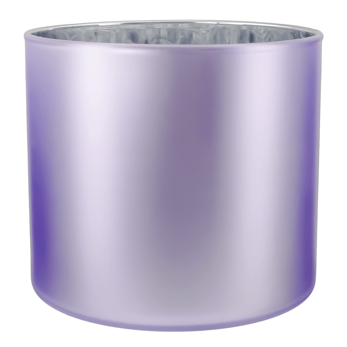 620ml - Mónaco Vaso de vidrio para velas - Inspirado en Bath Body Works® / White Barn® - Morado Claro Mate / Metállico - Candle Craft