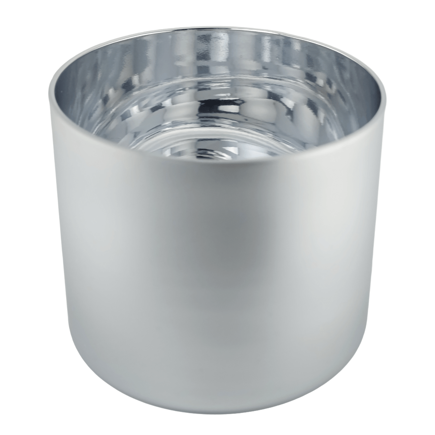 620ml - Mónaco Vaso de vidrio para velas - Inspirado en Bath Body Works® / White Barn® - Plata Mate / Metállico - Candle Craft