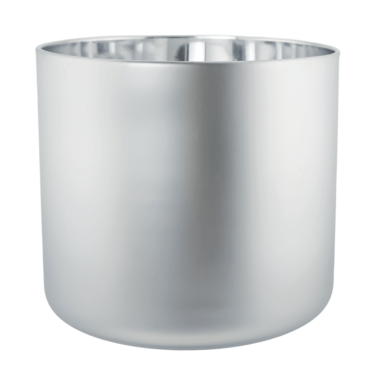 620ml - Mónaco Vaso de vidrio para velas - Inspirado en Bath Body Works® / White Barn® - Plata Mate / Metállico - Candle Craft
