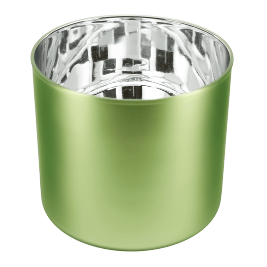 620ml - Mónaco Vaso de vidrio para velas - Inspirado en Bath Body Works® / White Barn® - Verde Mate / Metalico - Candle Craft