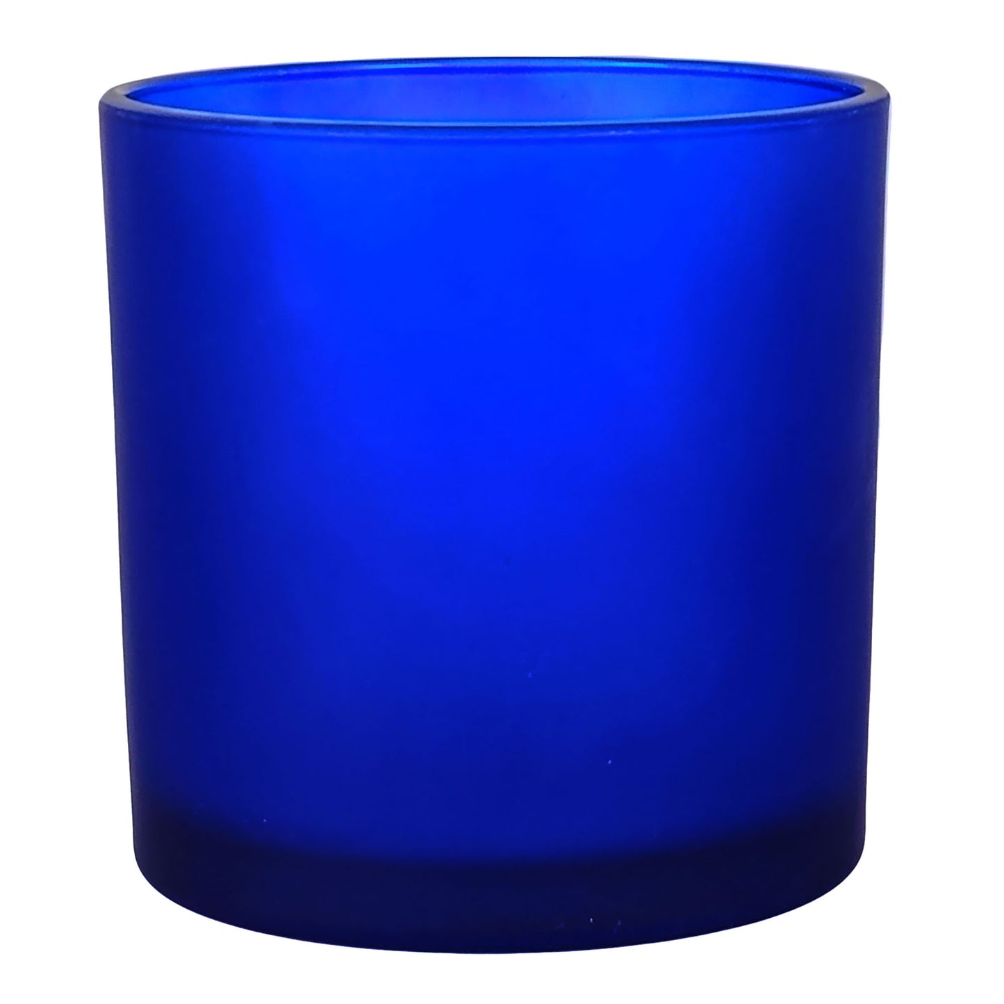 560ml - Mónaco Vaso de vidrio para velas - Azul Satinado