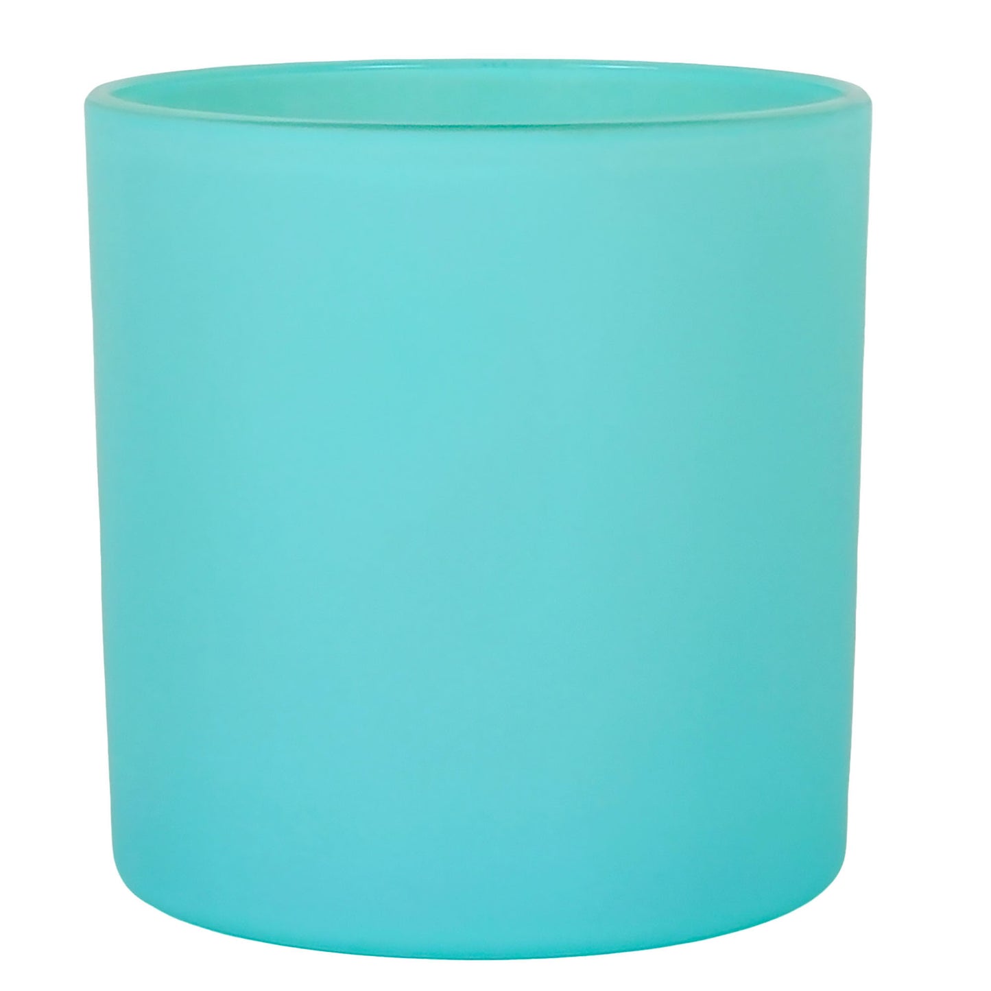 560ml - Mónaco Vaso de vidrio para velas - Azul Aqua Mate